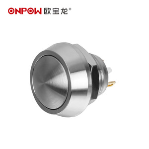 ONPOW 12mm petite tête dôme Bouton poussoir étanche Momentané Bouton poussoir interrupteurs - Product Image 1