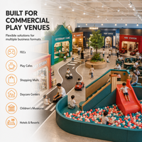 Équipement de terrain de jeu intérieur commercial pour centre commercial, ville de jeux de rôle, clinique vétérinaire, boulangerie, bureau de poste, crèche, projet