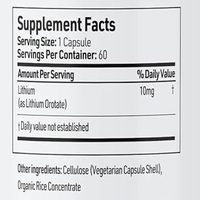 Supplément de capsules d'orotate de lithium de marque privée d'usine pour la mise au point de la mémoire et le soutien de l'humeur
