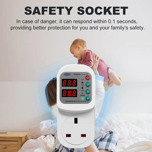 TOMZN UK Enchufe Tipo <span class=keywords><strong>BS</strong></span> <span class=keywords><strong>1363</strong></span> <span class=keywords><strong>G</strong></span> Ajustable Sobre/Bajo Voltaje Sobre Protector de Corriente V a Pantalla Retardo de Encendido - Product Image 6