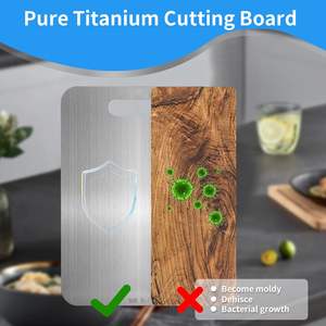 Planche à découper double face en acier inoxydable 304 pour cuisine professionnelle, de qualité alimentaire, écologique, durable, compatible lave-vaisselle, personnalisable - Product Image 4