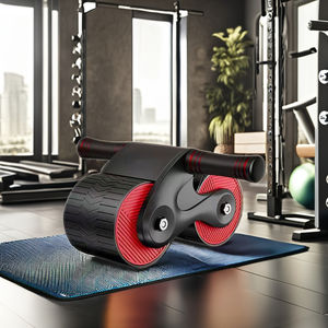 Logo kustom kebugaran Gym olahraga seluruh tubuh latihan Rebound otomatis <span class=keywords><strong>Abs</strong></span> roda rol - Product Image 3