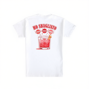 T-shirt promozionale da uomo bianca Ho Sbagliato Cocktail - Product Image 2