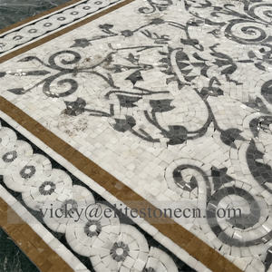 Dekoration Medaillon Blumen fliesen Phoenix Design Boden muster Wasserstrahl Marmor Mosaik Parkett - Product Image 5