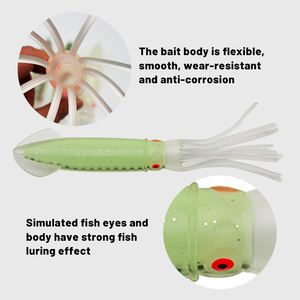 Señuelos de Pesca de Calamar Luminosos, Faldas de Pulpo de Plástico Suave de 22cm, Venta al Por Mayor - Product Image 4