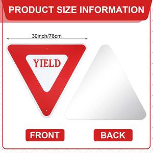 Señal de OBLIGACIÓN (YIELD) Aprobada por MUTCD/TAC - Señal de Tráfico Reflectante de Alta Resistencia para Carreteras Estadounidenses y Canadienses - Product Image 2