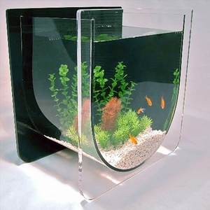 丸型円筒形カスタムサイズプラスチックアクリル製サステナブルで環境に優しい魚水槽（家庭/オフィス装飾用） - Product Image 1