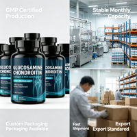 Capsules de Glucosamine, Chondroïtine et Calcium OEM avec Vitamine D3, favorisent la santé du cartilage et des os, soulagent l'inconfort articulaire