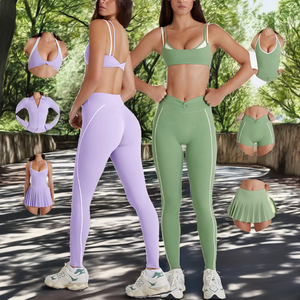 Collants de sport pour femmes, mode, toutes saisons, extérieur, taille haute, respirants, anti-transpiration, cordon de serrage à l'avant - Product Image 2