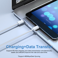 Cargador de Teléfono Móvil de Venta Directa de Fábrica OEM, Cable de Datos USB Tipo C a Tipo C con Trenzado de Nailon, Carga Rápida de 60w, Venta al Por Mayor