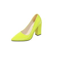 Chaussures de grande taille pour femmes, talon officiel, serpent, couleur bonbon, chaussures épaisses, talons d'affaires de bureau pour femmes