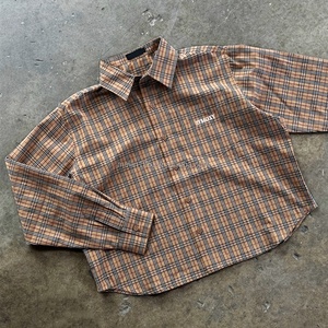 OEM Wholesale Custom <b>Men's</b> Comfortable 100% Cotton Long Sleeve Puff Print <b>Men</b> Button Plaid <b>Shirt</b> - Product Image 2
