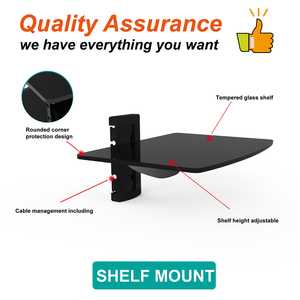 Charmount <span class=keywords><strong>DVD</strong></span> Étagère murale Flottant Centre de divertissement Étagères <span class=keywords><strong>DVD</strong></span> Étagère murale TV Box Mount - Product Image 6