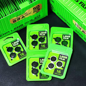 Protection d'objectif en verre trempé métallique pour <span class=keywords><strong>iPhone</strong></span>, couverture intégrale pour Google, protection d'objectif en verre à clipser, anti-rayures 3D - Product Image 1