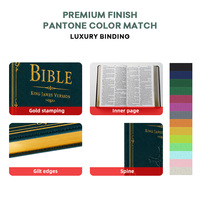 Offre Spéciale : Bible espagnole personnalisée avec broderie, marquage à chaud, logos, bords dorés et impression couleur intégrale