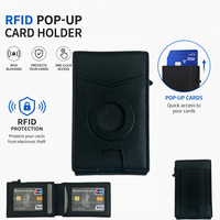 Portefeuille de voyage en cuir à grande capacité avec blocage RFID, design bi-fold, porte-cartes d'identité et de crédit, avec emplacement pour AirTag, fabriqué par ODM Factory