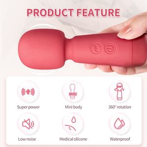 Jouet sexuel puissant de mini vibrateur de sexe pour des femmes, mini masseur rechargeable puissant de baguette - Product Image 2