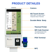 Kiosque tactile public de 23/27 pouces avec terminal de paiement et imprimante, matériel Android/Windows, offre en stock