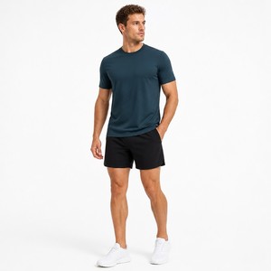 <b>Men's</b> Ice Feel Mint Green Wholesale Soft Breathable Quick-Drying <b>Cool</b> Touch 100% Cotton Daily Elastic Apparel <b>Men</b> Casual T <b>Shirt</b> - Product Image 2