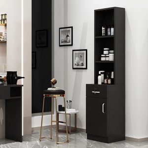 Modern Design <strong>Lockable</strong> <strong>Drawers</strong> Mirror Storage Cabinet Eco-Friendly Wood Commercial Beauty Salon Hotel Bathroom Hair Barber - Product Image 6
