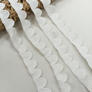 Ruban de dentelle en coton Cluny blanc et beige, largeur 15 mm, bordure en dentelle pour vêtements de bébé et d'enfant, mariage - Product Image 2