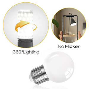 6 paquets d'ampoules LED E27 1w 2w 3w laiteuses/couvertes 220v 240v petite vis SES SBC filament Edison 3000k ampoules lampes économes en énergie pour la maison - Product Image 5