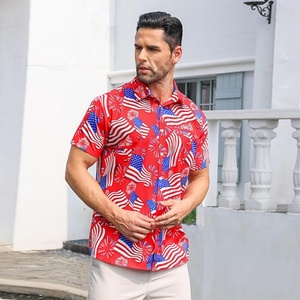 Chemise Hawaïenne Ample à Manches Courtes pour Homme, Col Montant, Respirante, Imprimés Décontractés pour Plage et Resort, Sérigraphiée 300g, Personnalisable - Product Image 2