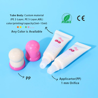 Tube de baume à lèvres givré personnalisé 5ml 15ml, emballage de tubes de baume à lèvres 5ml 15ml, nouveau style avec capuchon à vis, vente directe usine