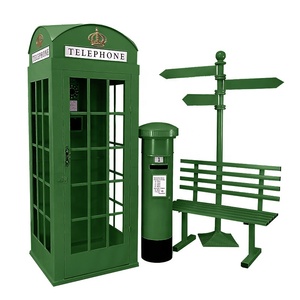 Cabina Telefonica Londinese di Alta Qualità per Matrimoni, Cabina Telefonica in Metallo Stile Britannico per Libro degli Ospiti, Supporto per Telefono per Scenografie Matrimoniali all'Aperto - Product Image 6