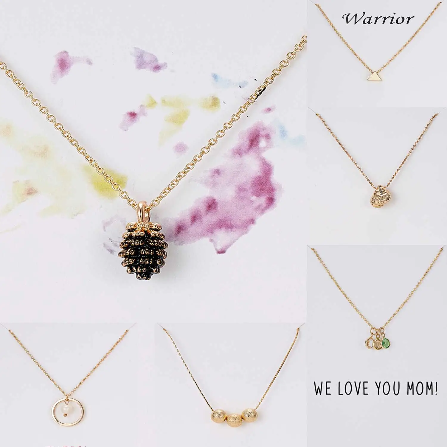 Fashion Dainty Moeder Gift Vergulde I Love U Sieraden Vrouwen Wit Wens Kaart Choker Ketting