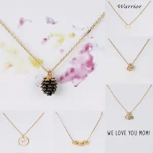 Fashion Dainty Mother Gift Gold Plated I Love You Jewelry Women White Wish Card Choker Necklace
