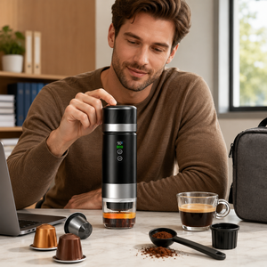Cafetera Portátil de Viaje con Batería Desmontable, Taza de Espresso de 80 ml, Calentamiento Rápido, Uso en Exteriores - Product Image 5
