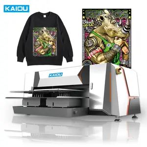 Sublimation Fabric flat bed hoodie direct to garment industrial textile t-shirt digital printer printing machine dtg printer