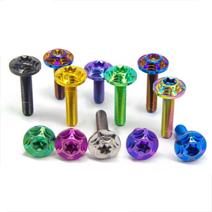 M8 M10 M12 gr2 GR5 lớp <span class=keywords><strong>2</strong></span> lớp 5 Titan hợp kim thép Anodized Hex răng cưa mặt bích <span class=keywords><strong>Bolt</strong></span> với đầy đủ chủ đề và Hex Nut din6921 - Product Image 3