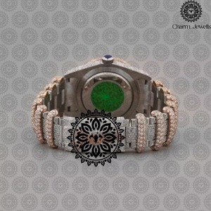 Montre de luxe de qualité supérieure avec diamants, idéale pour la collection de bijoux de mode et le port quotidien, disponible au meilleur prix - Product Image 3