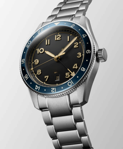 นาฬิกา GMT สองเขตเวลาสำหรับผู้ชาย หน้าปัดหมุนได้ 24 ชั่วโมง หน้าต่างแสดงวันที่ สายสแตนเลสสตีล ระบบอัตโนมัติ กลไกจักรกล Longinesing - Product Image 4