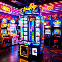 Machine d'arcade hybride avec paiement Nayax sans espèces en option, double rédemption deux-en-un et distribution instantanée de tickets de prix en peluche