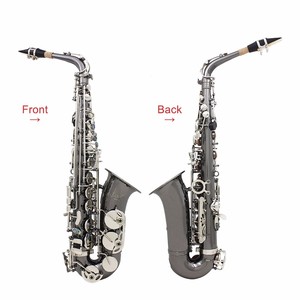 Saxophone alto mi bémol en laiton professionnel <span class=keywords><strong>Sax</strong></span> nickelé <span class=keywords><strong>noir</strong></span> - Product Image 4