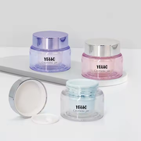 Contenants en PETG à double paroi pour crème cosmétique, pots de 50 g, vides, personnalisables, pour beurre corporel, emballage en gros