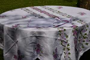 ผ้าปูโต๊ะพิมพ์ลายดอกไม้ทำจากผ้าลินินขนาด60x90นิ้ว - Product Image 5
