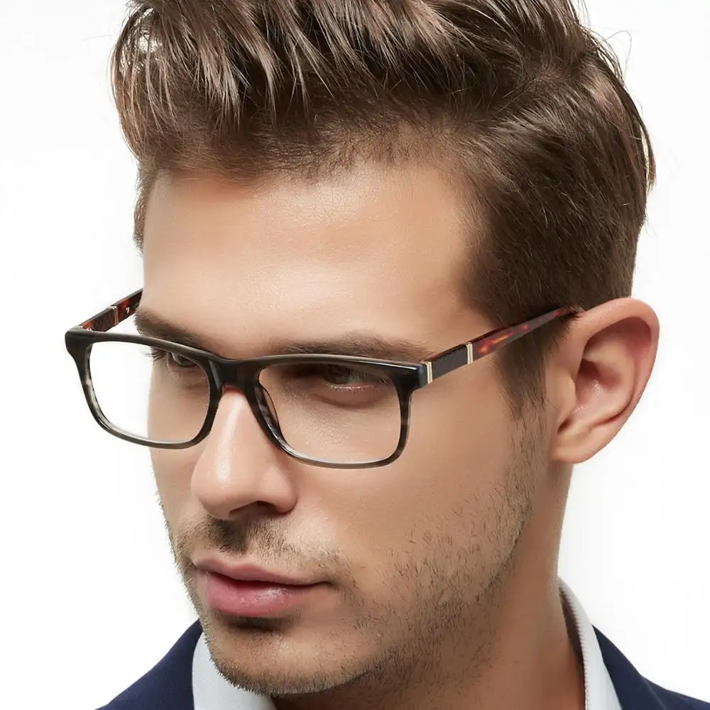 高品質の男性ビジネス眼鏡フレーム男性用アセテートアイウェア光学スクエア眼鏡フレーム用仕様