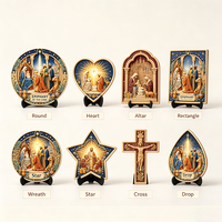 Plaque en résine personnalisée Épiphanie Trois Rois Catholique, impression UV 3D en relief, Étoile des Mages, Bethléem, objet religieux d'église, décoration artistique