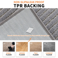Modern Tufted Polyester Machine Washable Stain Resistant Kitchen Floor Mat 2PCS Anti-Skid Kitchen Runner Rugs Set