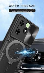 Funda Protectora para Tecno Spark 10 / <span class=keywords><strong>Go</strong></span> 2024 / 10C 10 <span class=keywords><strong>Pro</strong></span> 20 20C / Pop <span class=keywords><strong>8</strong></span>, Protección de Lente de Cámara Deslizante, Soporte Trasero - Product Image 3