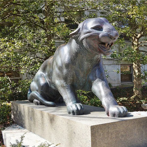 รูปปั้นเสือดำทองเหลืองทองสัมฤทธิ์รูปปั้นเสือดาวรูปปั้นสัตว์กลางแจ้งรูปปั้นเสือดำขนาดจริง - Product Image 5