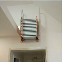 Nueva Escalera Plegable para Colgar en la Pared, Escalera Telescópica Retráctil para Ático, para Uso en Casa, Villa, Dúplex y Exteriores