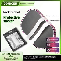 Bande de protection transparente pour bord de raquette de pickleball, aspect électroplaqué brillant ou mat, résistante à l'abrasion, personnalisable pour adultes