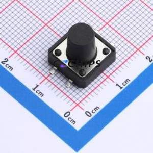 TS016-TBW1EH11.0 Tactile Switch SMD-4P,12x12mm Switch Single Pole Single Throw Round Button 1.8N Vertical Mount - Product Image 1