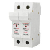 Support de Fusible Modulaire en Plastique 1P 2P 3P 4P avec Indicateur LED, Porte-Fusible en Cuivre Résistant aux Hautes Températures, Certifié IEC AC