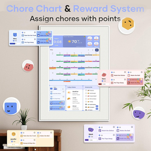 Calendario <span class=keywords><strong>Digital</strong></span> Semanal Electrónico Inteligente Android Blanco de 10.<span class=keywords><strong>1</strong></span>'' para Niños, Pantalla Táctil de Pared, Reproductor de MP3, Audio, Video MP4 - Product Image 6